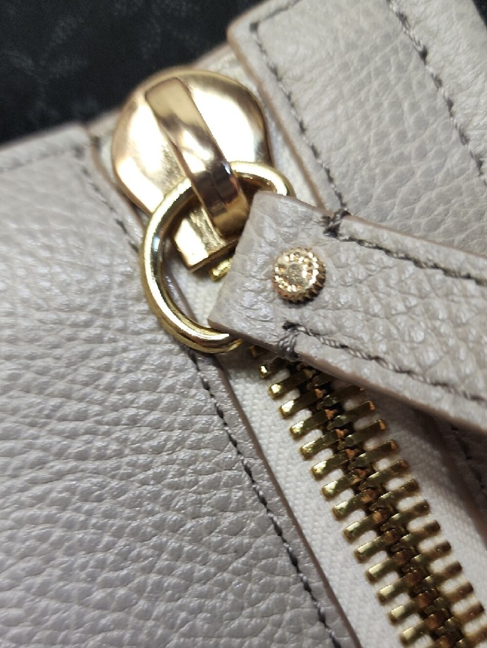 India Hicks "Big Zipper" Pebble Leather Clutch - Picture 7 of 11